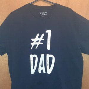 Mens #1 Dad Novelty Tee Shirt Black Size 2XL